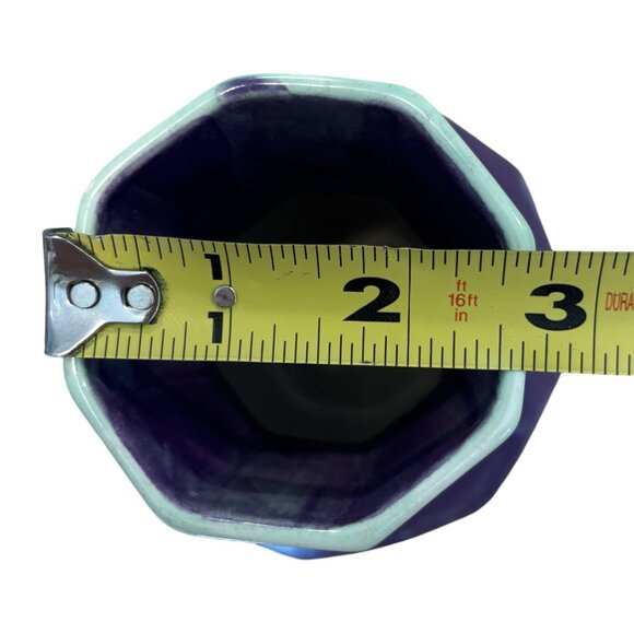 Handpainted Multi Vase Tall Bud Fun Beach Deco Color splash Bright Retro Art - Picture 3 of 6